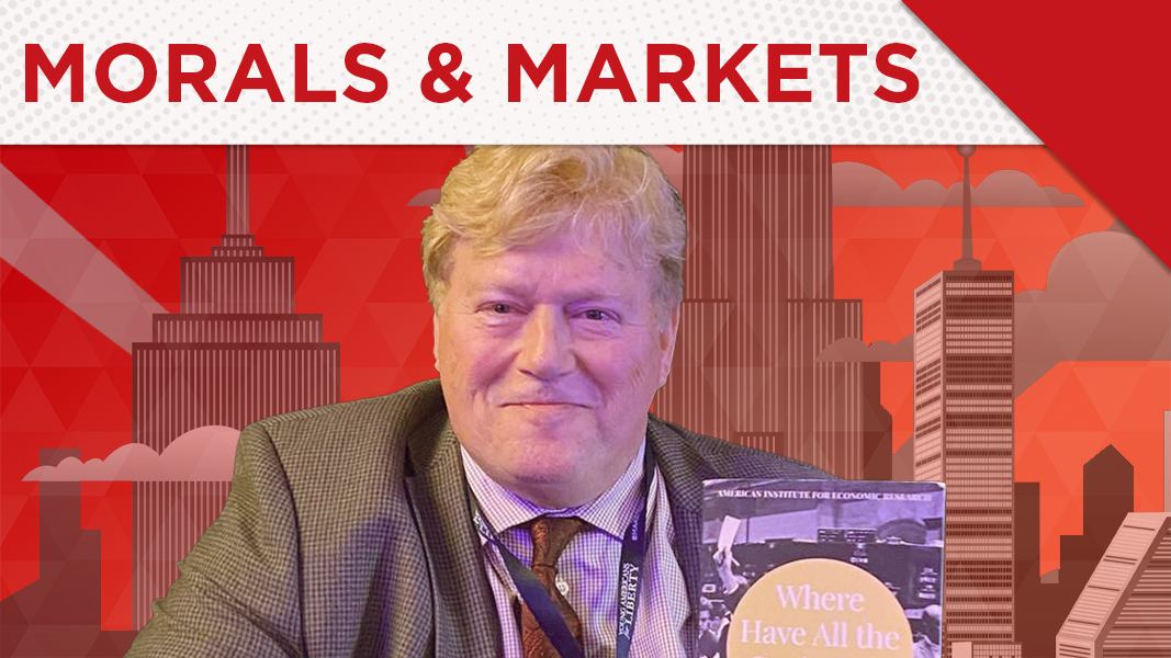 Morals and Markets is a 90-minute webinar held on the fourth Thursday of each month (8:00 PM-9:30 PM ET), hosted by Dr. Richard Salsman who is a Senior Scholar at The Atlas Society as well as a Professor of Economics at Duke University. 
